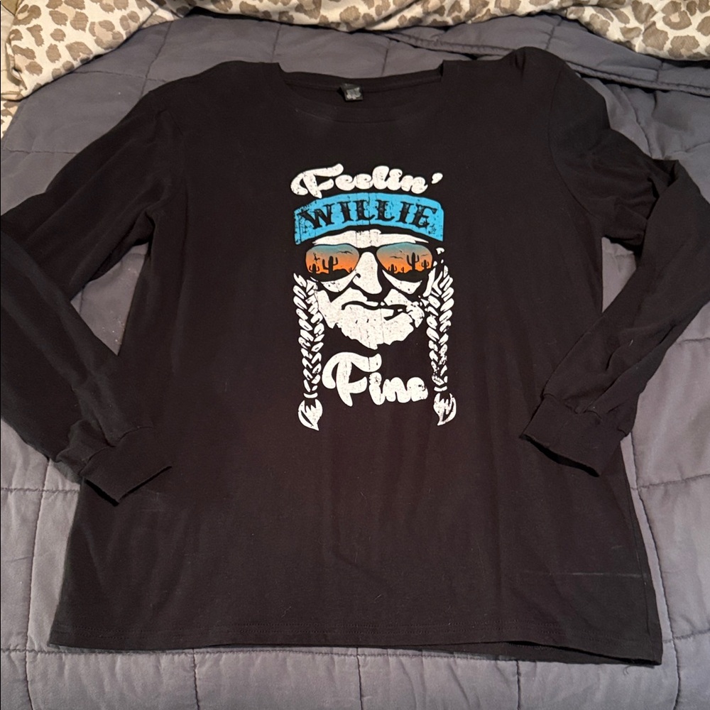 Black Long Sleeve Graphic Tee
